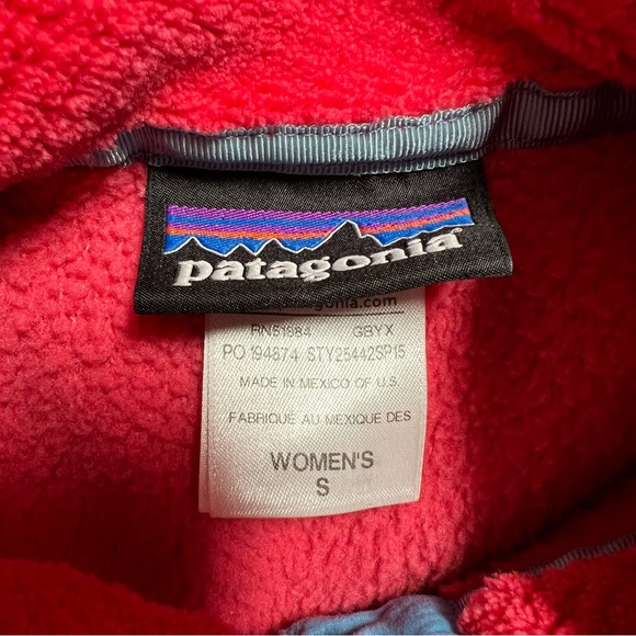 Patagonia Women’s Re-Tool Snap-T Fleece Pullover Red Size Small 25442 Polartec - Picture 4 of 6
